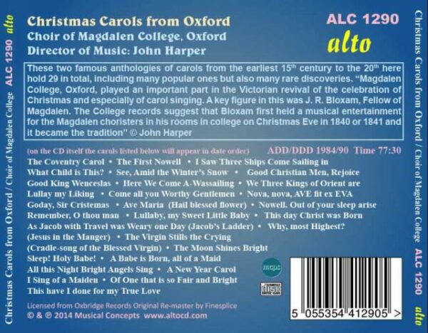 Christmas In Oxford:  Early, Victorian and Modern Carols - Choir Of Magdalen College