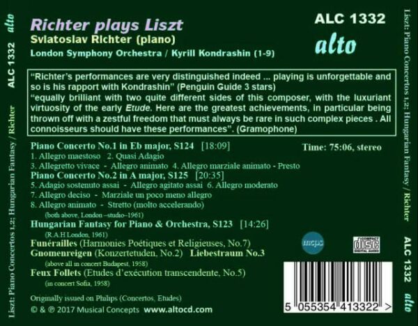 Liszt: Pianoconcertos Nos.1 & 2 - Sviatoslav Richter