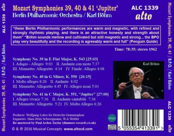 Mozart: Symphonies 39, 40 & 41 'Jupiter' - Karl Böhm