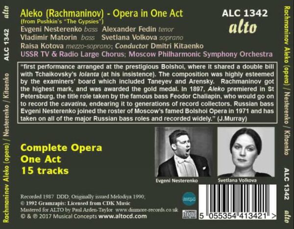 Rachmaninov: Aleko - Evgeni Nesterenko