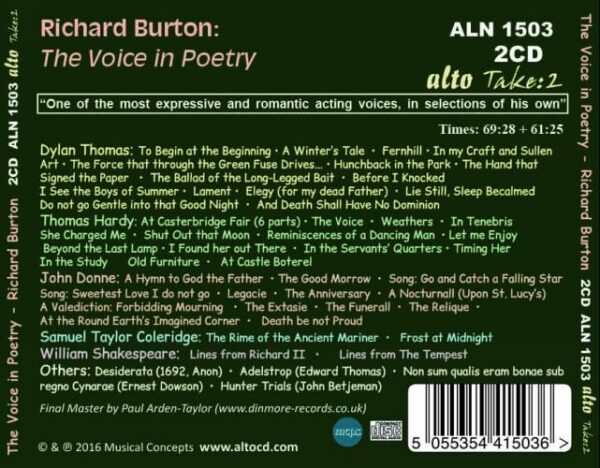 Richard Burton : The Voice in Poetry.
