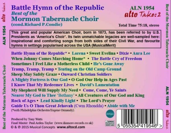 Battle Hymn of the Republic : Best of the Mormon Tabernacle Choir.