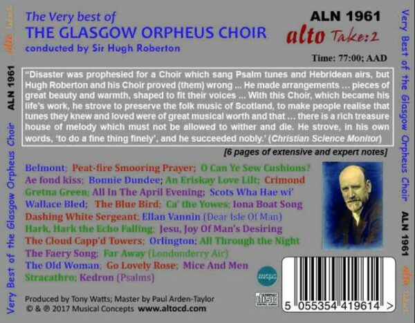 Very Best of the Glasgow Orpheus Choir. Robertson.