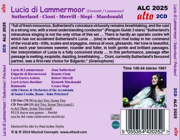 Donizetti: Lucia Di Lammermoor - Sutherland