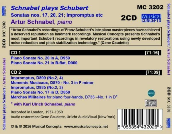 Schubert: Sonatas Nos 17, 20, 21; Impromptus - Artur Schnabel
