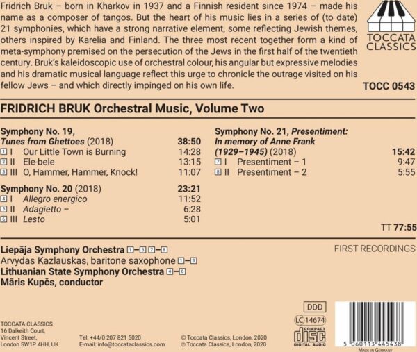 Fridrich Bruk: Orchestral Music, Vol.2 - Maris Kupcs