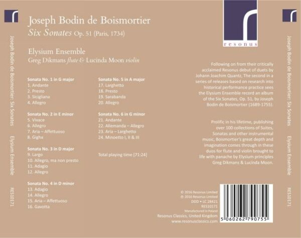 Boismortier: Six Sonates