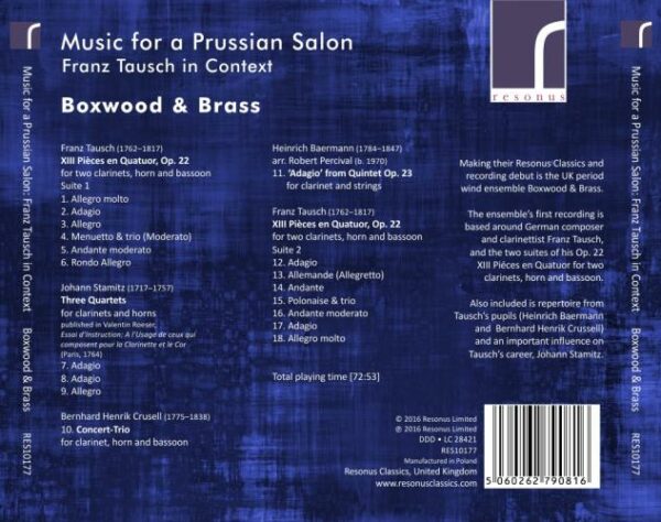 Music for a Prussian Salon: Franz Tausch in Context