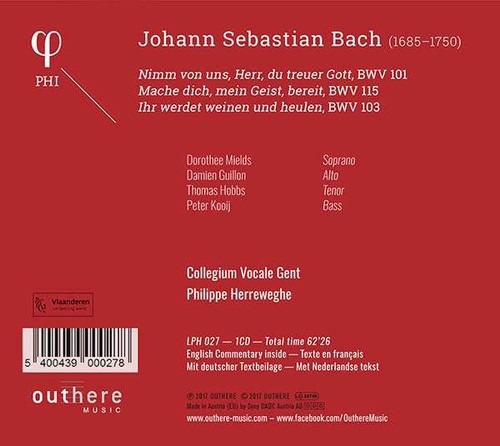 Bach: Kantaten BWV 101,103,115 - Philippe Herreweghe