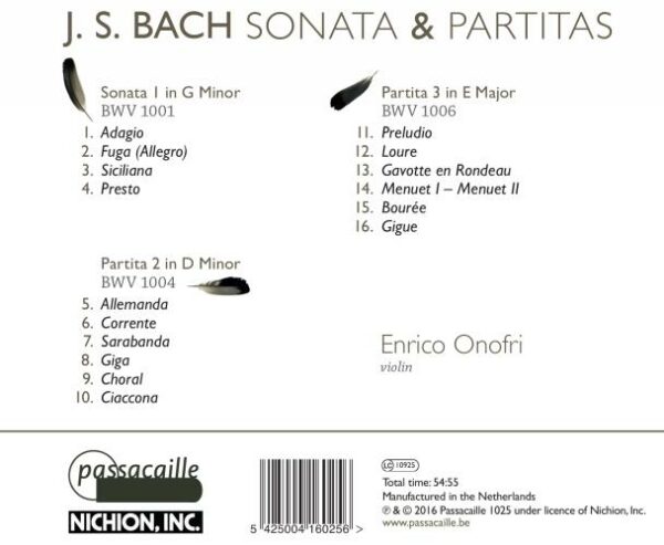 Bach: Sonata & Partitas - Enrico Onofri