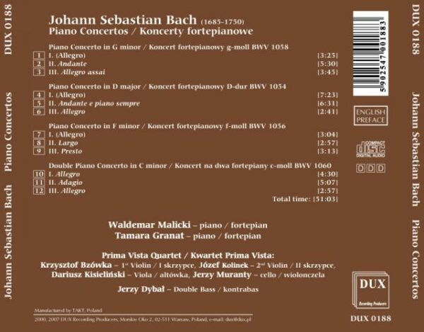 Bach, Johann Sebastian: Bach: Piano Concertos