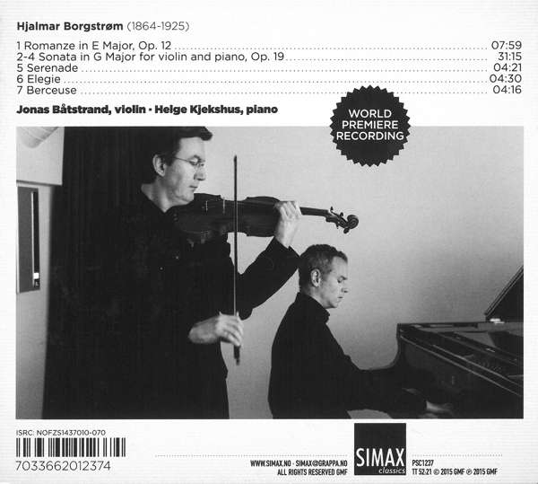 Hjalmar Borgstrom: Complete Works For Violin And Piano - Batstrand