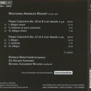 Mozart: Piano Concertos Nos 18 & 22 - Brautigam