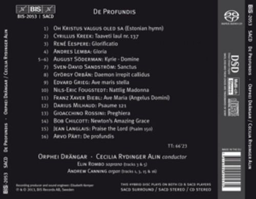 Pärt / Chilcott / Langlais / Grieg / Kreek / Lemba: De Profundis - Sacred Music For Male Choir