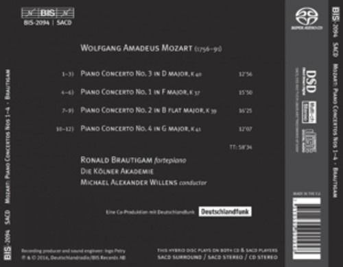 Mozart: Piano Concertos Nos. 1–4 - Ronald Brautigam