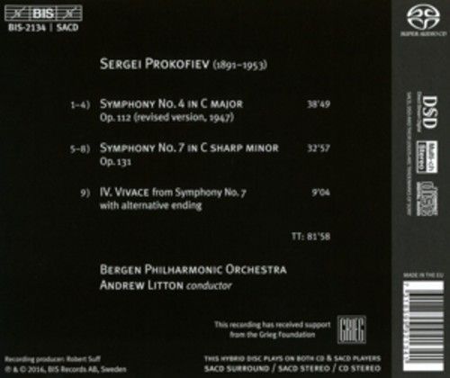 Prokofiev: Symphonies Nos.4 (1947) & 7 - Andrew Litton