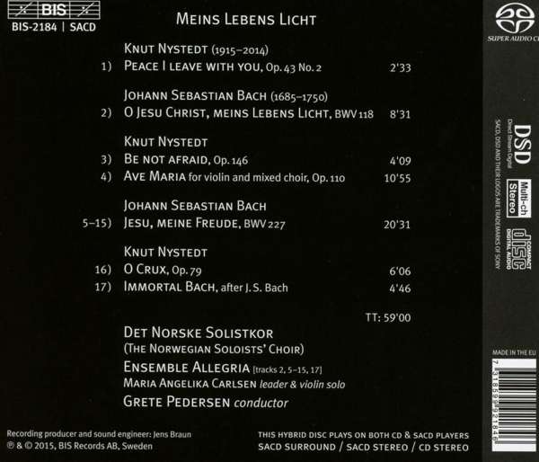 Bach / Nystedt: Meins Lebens Licht
