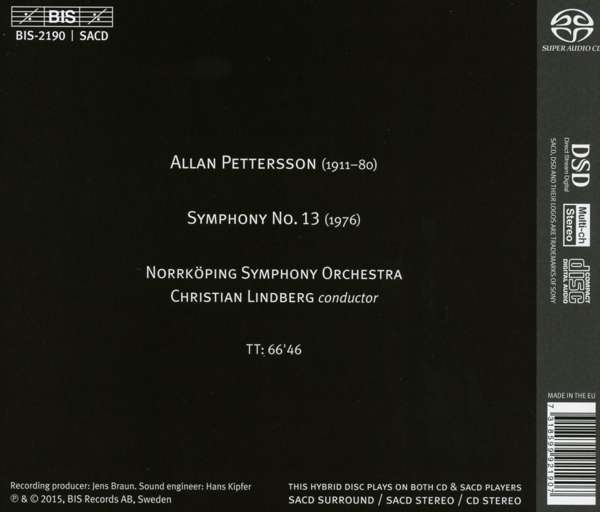 Pettersson: Symphony No. 13 - Christian Lindberg