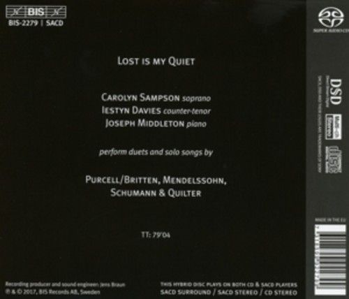 Lost Is My Quiet - Carolyn Sampson & Iestyn Davies