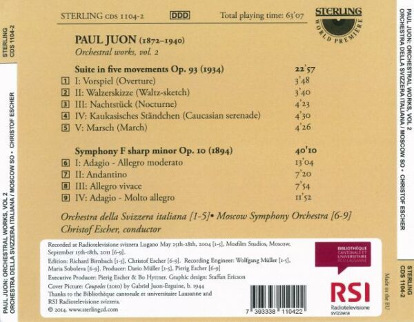 Paul Juon: Suite In Five Movements Op.93 - Moscow Symphony Orchestra