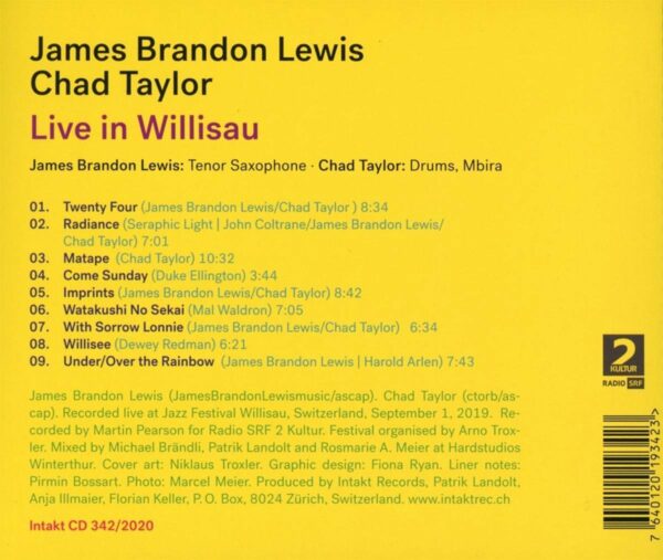 Live In Willisau - James Brandon Lewis & Chad Taylor
