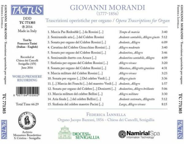 Giovanni Morandi: Opera Trascription For Organ - Federica Iannella
