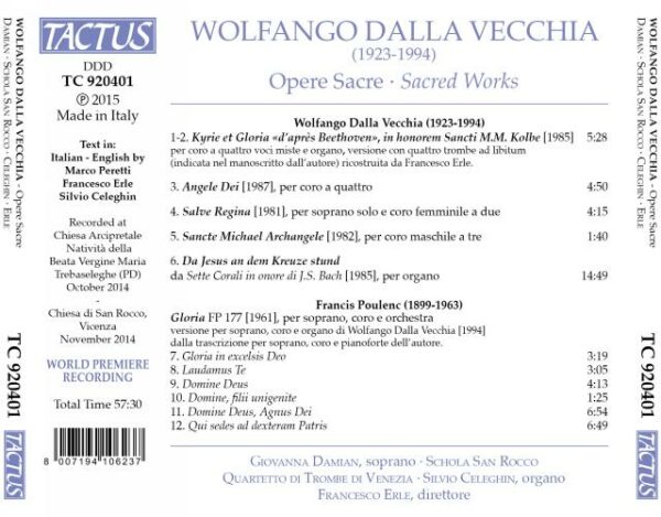 Wolfango - Poulenc, Dalla Vecchia: Sacred Works