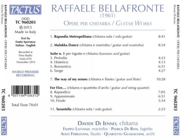 Bellafronte, Raffaele: Guitar Works