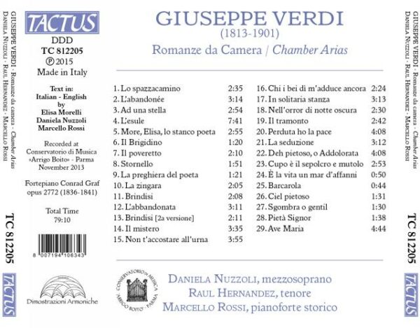 Giuseppe Verdi: Chamber Arias - Nuzzoli