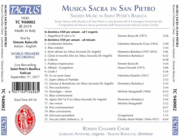 Musica Sacra In San Pietro - Lorenzo Antinori