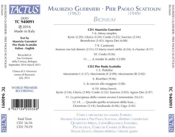 Maurizio Guernieri: Missa simplex - Quartetto Mirus