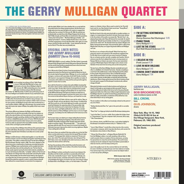 Gerry Mulligan Quartet (Vinyl)