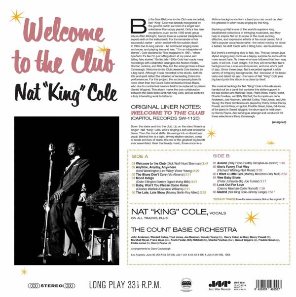 Welcome To The Club (Vinyl) - Nat King Cole