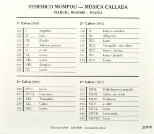 Mompou: Musica Callada - Marcel Worms