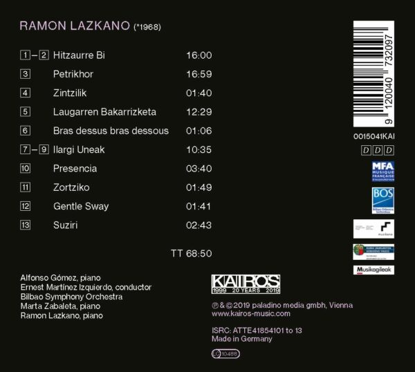 Ramon Lazkano: Piano Works - Alfonso Gomez