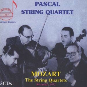 Mozart : Les quatuors à cordes. Quat. Pascal.