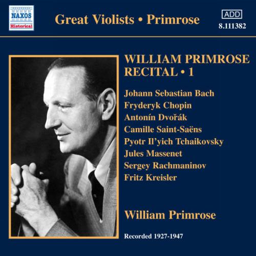 William Primrose, violon : Récital (Volume 1)