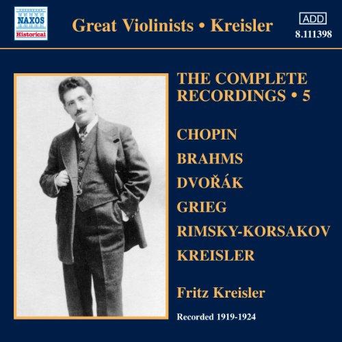 Fritz Kreisler, violon : Intégrale des enregistrements (Volume 5)