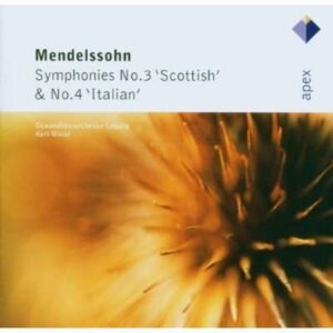 Mendelssohn : Symphonies N° 3 & 4. Masur Kurt