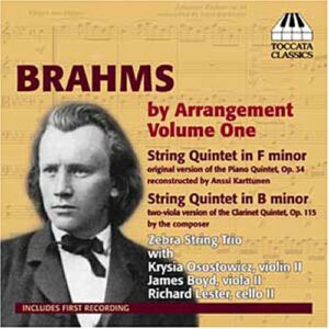 Brahms by Arrangement, vol. 1.