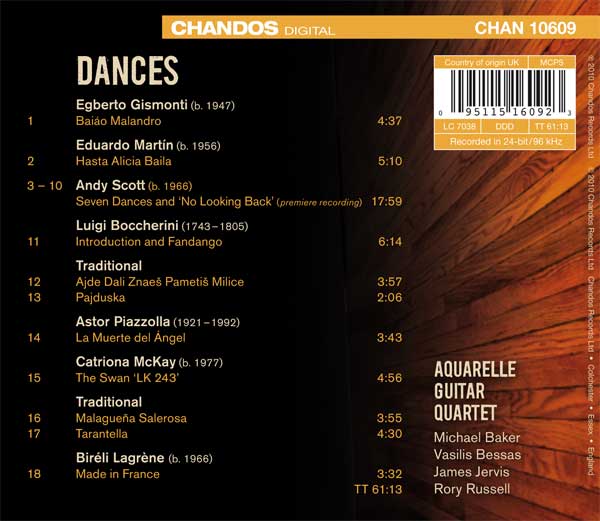 Aquarelle Guitar Quartet : Danses