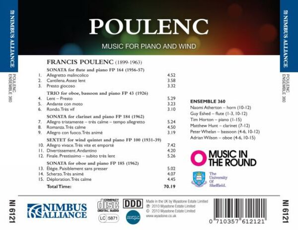 Francis Poulenc : Musique pour piano & vent