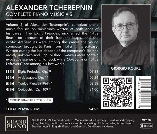 Alexandre Tchérepnine : Musique pour piano (Intégrale - Volume 5)