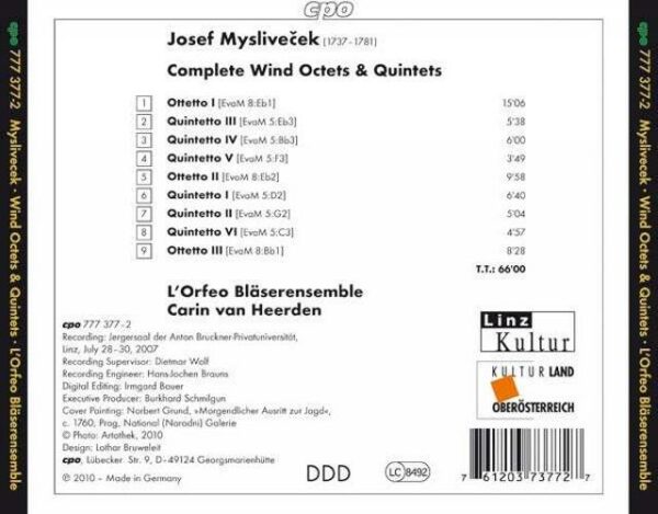 Josef Myslivecek : Complete Wind Octets & Quintets