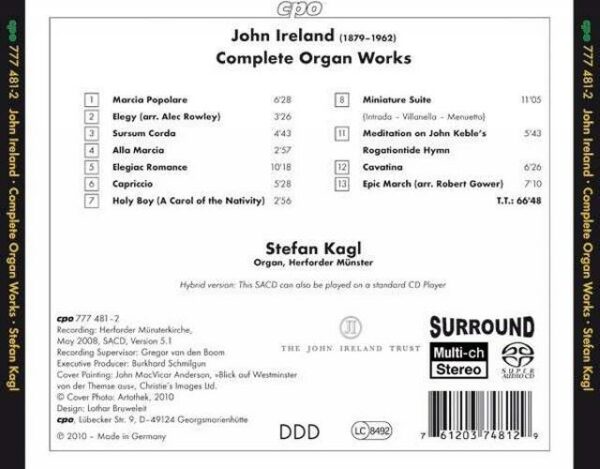 Ireland : L'œuvre pour orgue. Kagl.