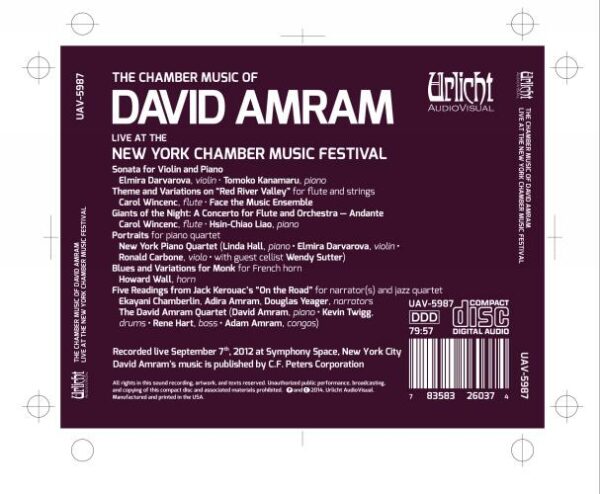 David Amram : Musique de chambre.