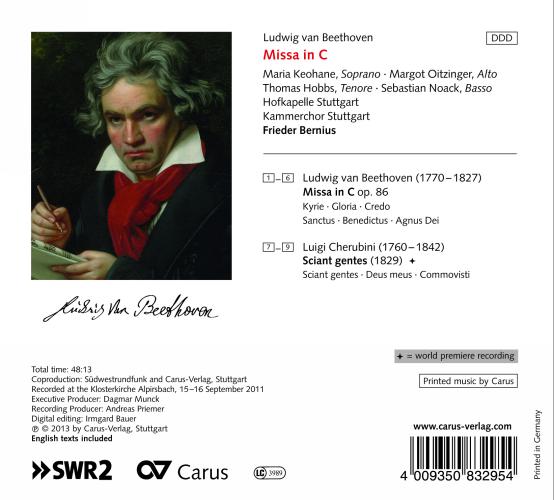 Beethoven : Messe en do, op. 86. Bernius.