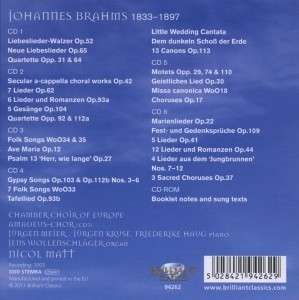 Johannes Brahms : Œuvres chorales