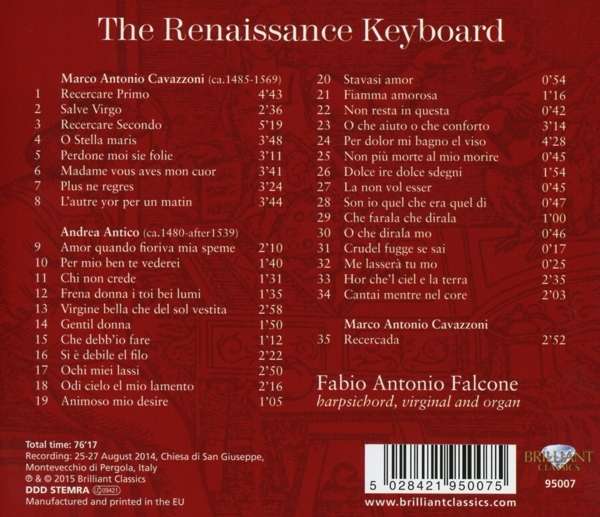 Cavazzoni & Antico: The Renaissance