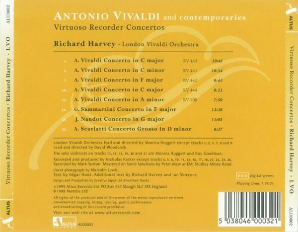 Vivaldi, Antonio - Sammartini, Gius: Virtuoso Recorder Concertos